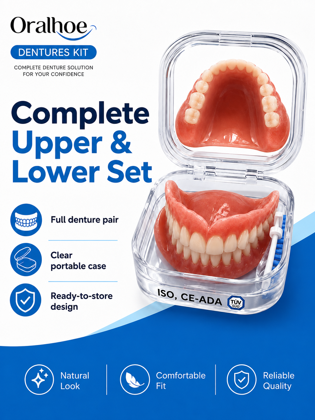 Instant Full Restoration Dentures – Fit At Home In Minutes